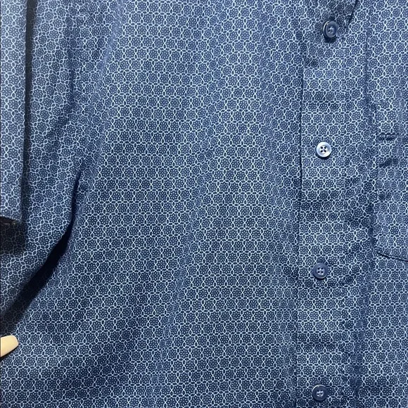 Johnston & Murphy Navy Patterned Casual Shirt - Picture 3 of 4